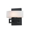 Z-Lite Cetynia 1 Light Vanity, Bronze & Matte Opal 3012-1V-LED